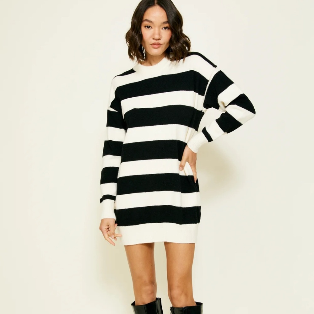 Line & Dot Edith Striped Mini Dress